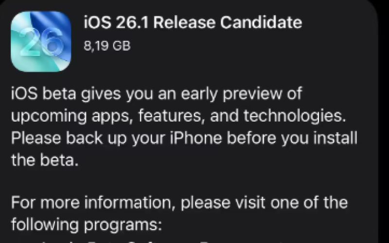 Apple  iOS / iPadOS 26.1 RC Releases: Adds Liquid Glass Setting Toggle
