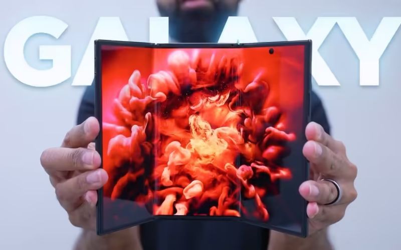 Samsung unveils its first tri-fold phone, the Galaxy Z TriFold.
