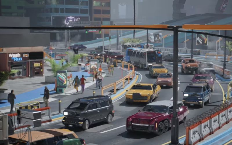 Cyberpunk 2077 Player Releases New  Mod Download: Night City Traffic Overhaul