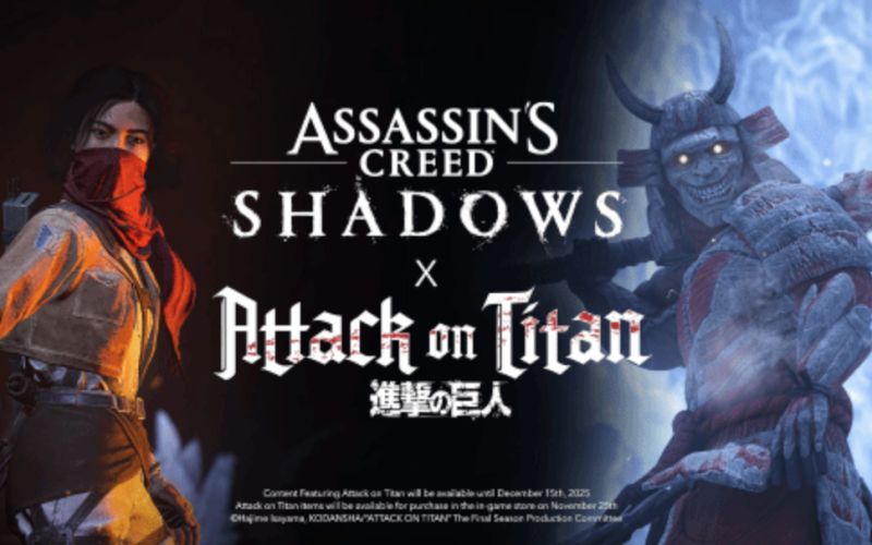 Assassin's Creed x Attack on Titan collaboration officially announced.